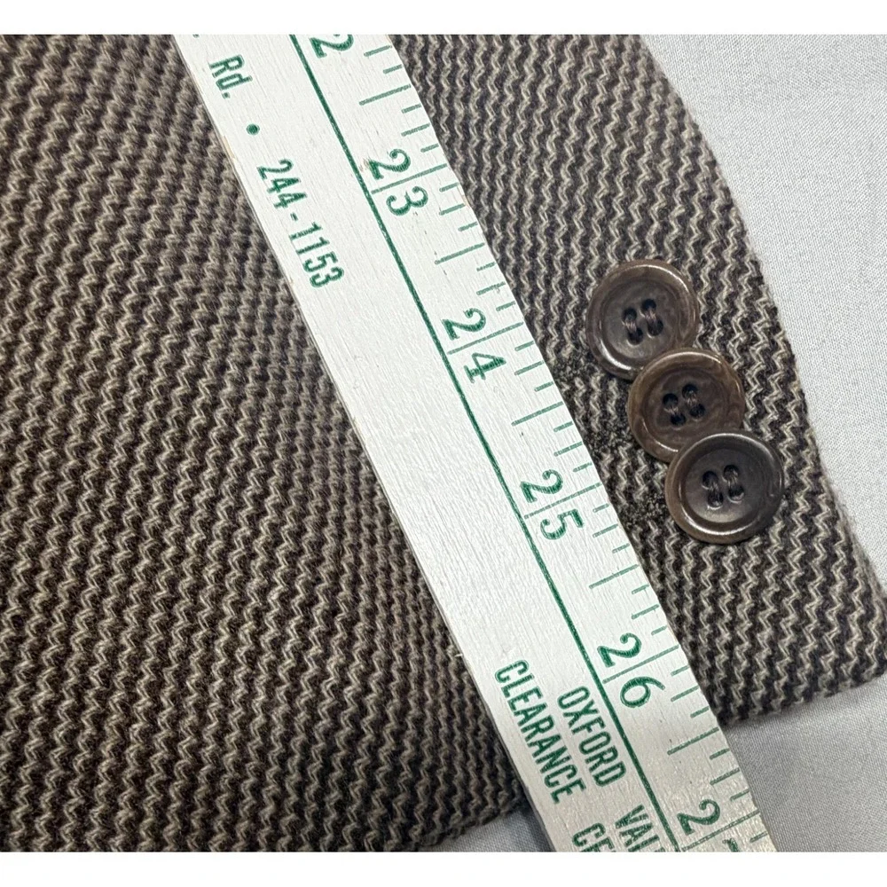 Armani Collezioni 100% Cashmere Brown Herringbone Blazer Men's 44L Italy 1B36E0